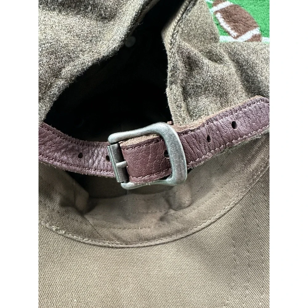 Polo Ralph Lauren Brown VTG Wool Blend Horse Furnishing Strapback Mens Hat